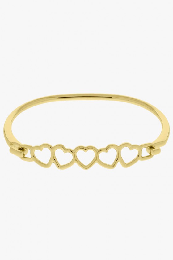 Bracelete Corações Dourado