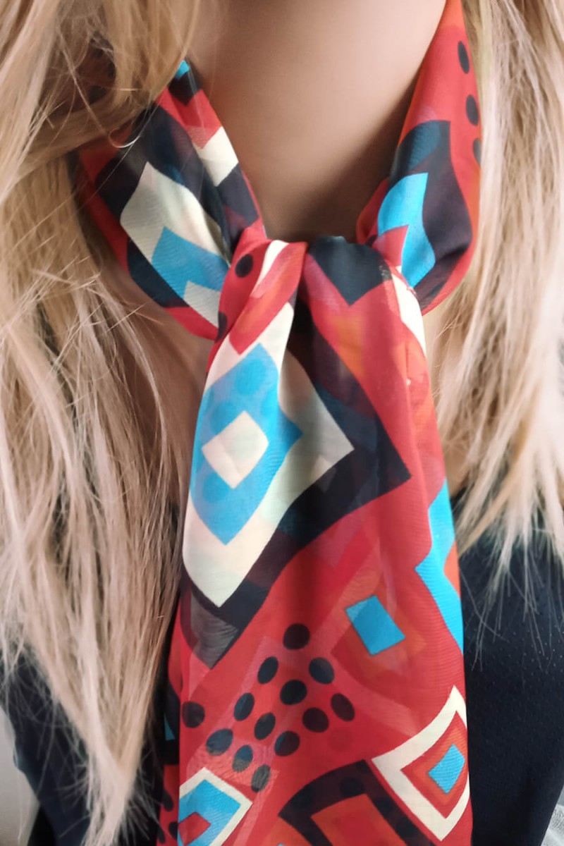 cachecol vermelho estampado echarpe feminino comprar online site comprar lenço site comprar echarpe