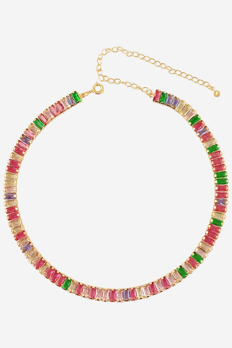 choker de pedras riviera colorida sweet lucy