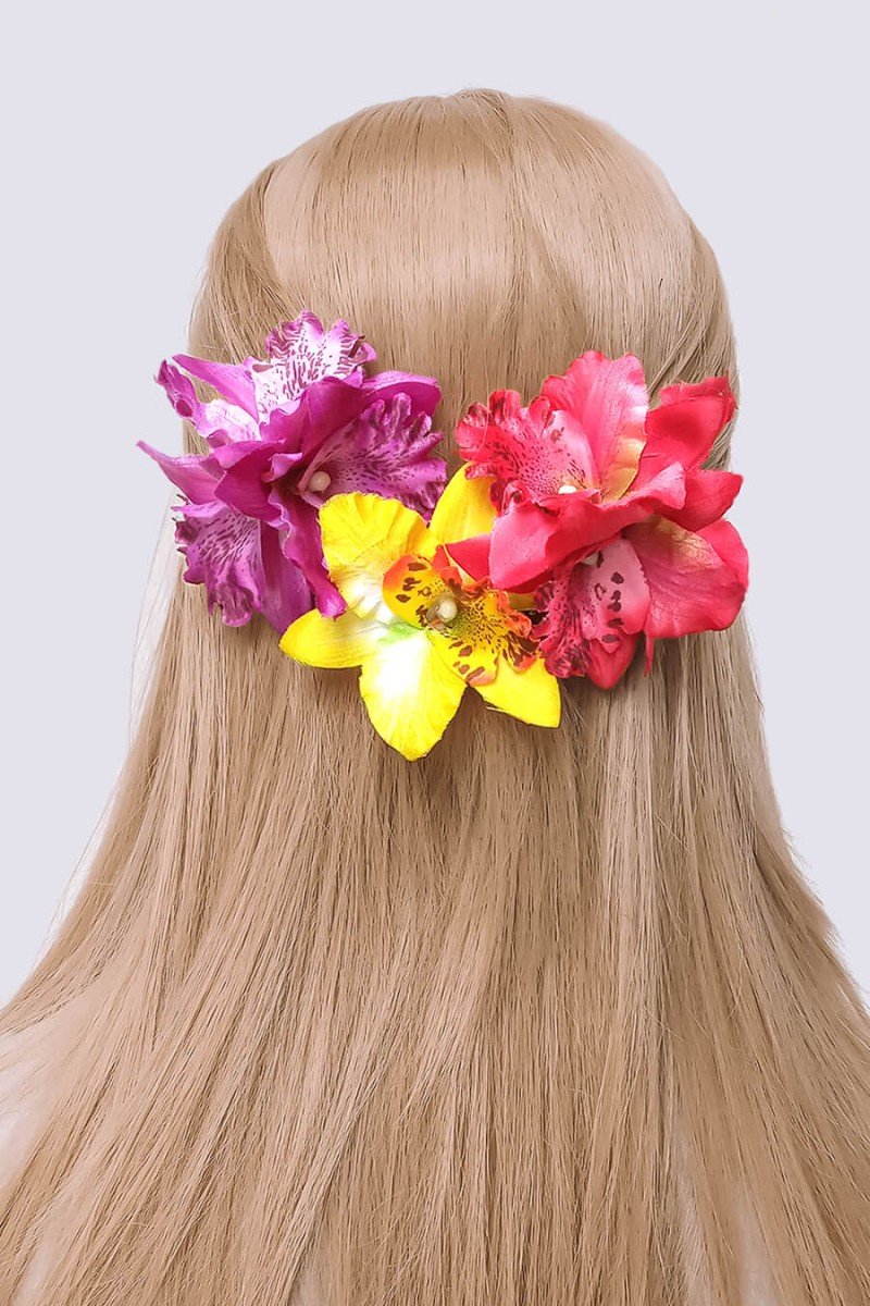 adereço de flor para cabelo presilha de flores arranjo de flor para cabelo