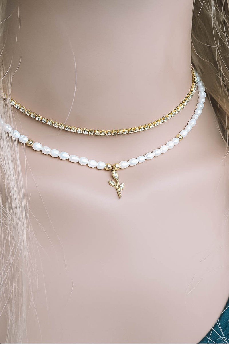 colar riviera dourado colar riviera banhado a ouro 18k