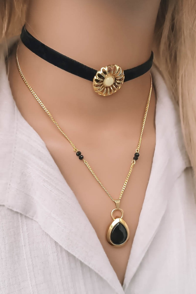 Choker-coracao-dourado – Fashion Biju