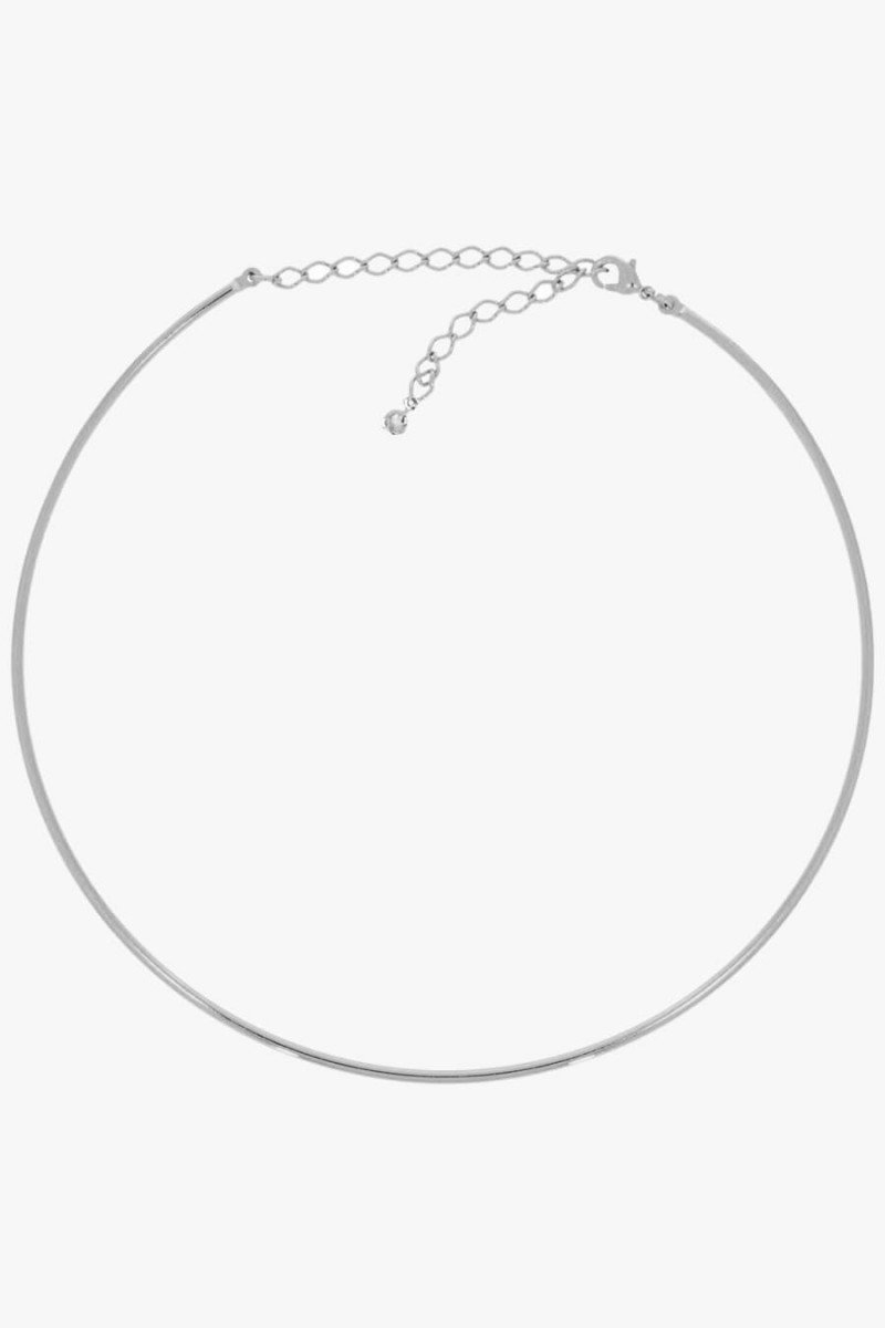 gargantilha aro prata choker minimalista colar curto aro prata