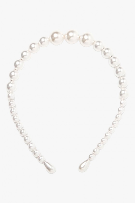 tiara de pérola simples adulto