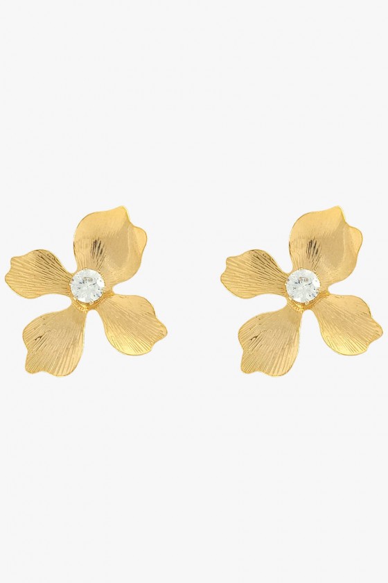 brinco flor grande dourada brincos de flor sweet lucy