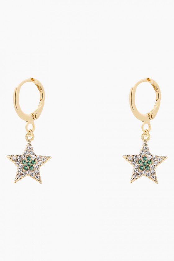 brinco de argolinha feminino brinco argolinha com pingente estrela brinco de argolinha ouro