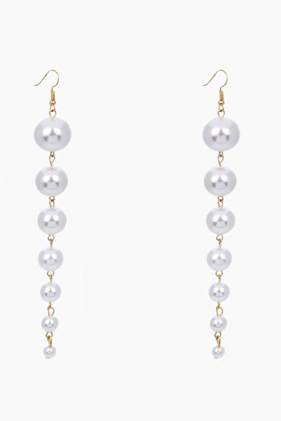 brinco de perola ouro 18k brinco longo de pérolas sweet lucy brinco pérola bijuteria