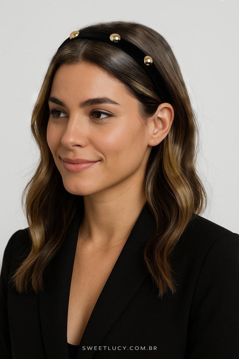 Tiara preta de veludo Tiara preta simples tiara feminina adulto tiara preta fina tiara preta adulto