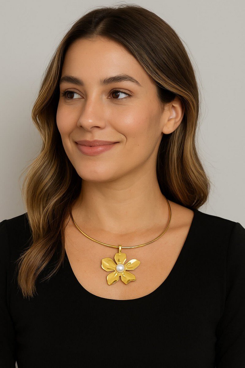 colar aro dourado com pingente colar aro com pingente choker de aro colar aro dourado colar feminino sweet lucy