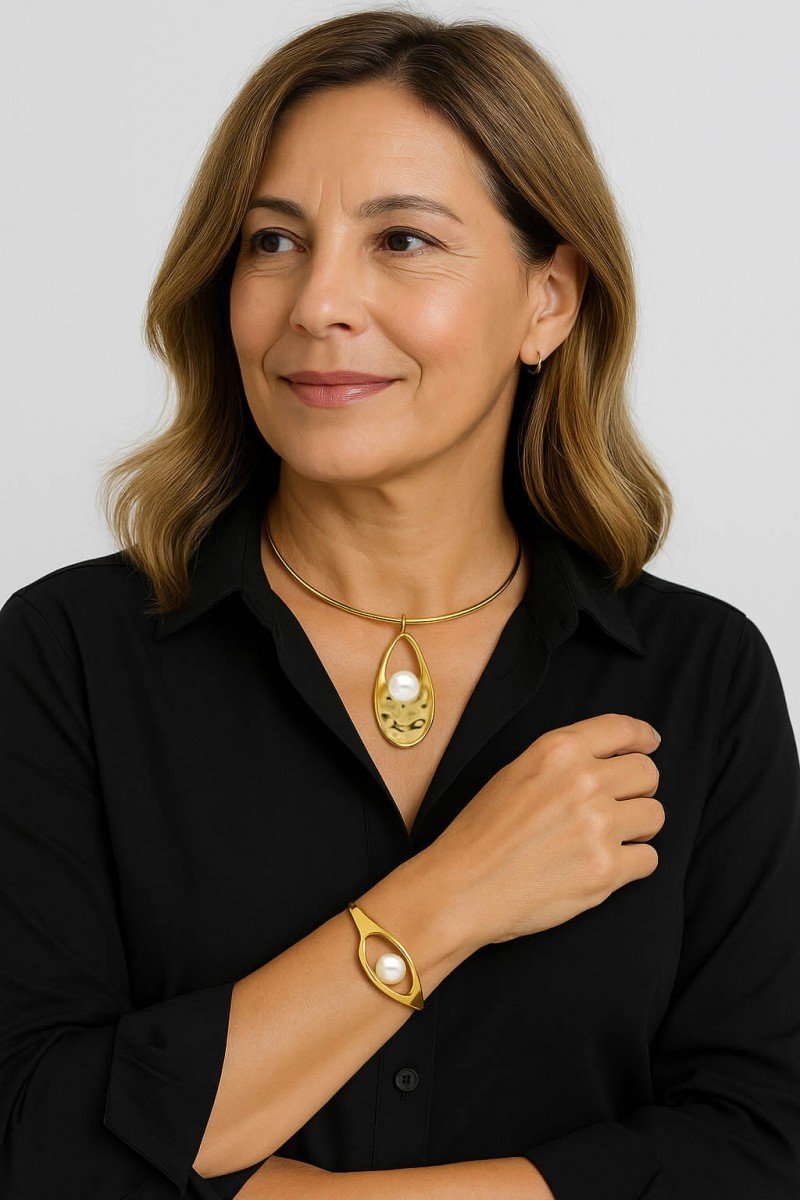 choker colar aro dourado com pingente gota colar curto aro dourado colar feminino sweet lucy marca de joias femininas