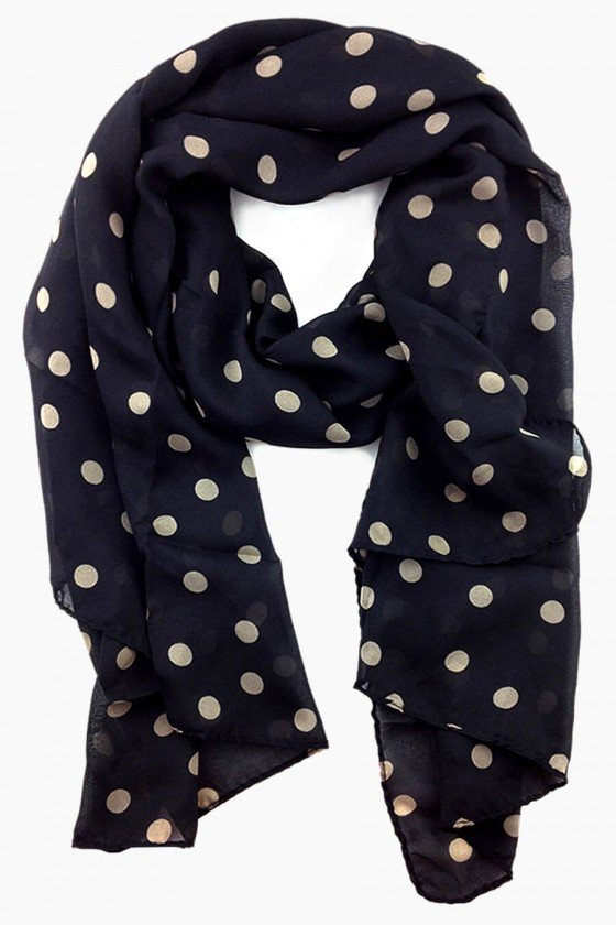 echarpe feminino echarpe preto de bolinha echarpes sweetlucy lenço de bolinha cachecol feminino cachecol preto