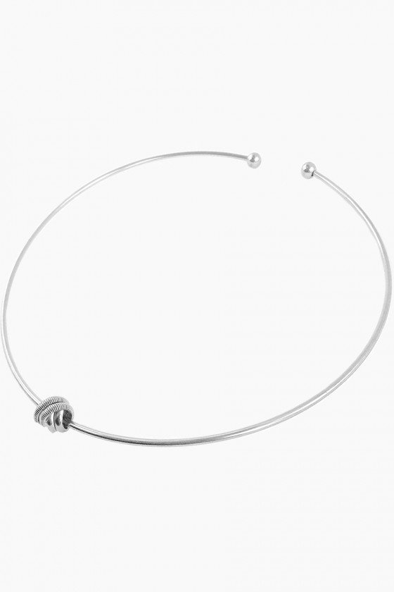 colar choker prateado colar curto feminino sweet lucy