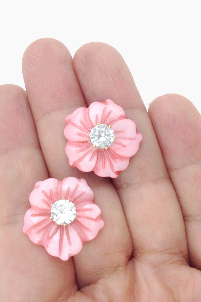 brincos de flores online sweet lucy brinco feminino pequeno brinco de madrepérola brinco de flor artesanal
