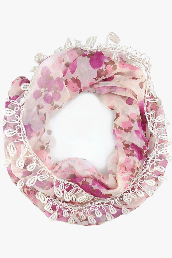 lenço gola feminino lenço de pescoço feminino lenço estampa flores rosa lenços femininos sweetlucy