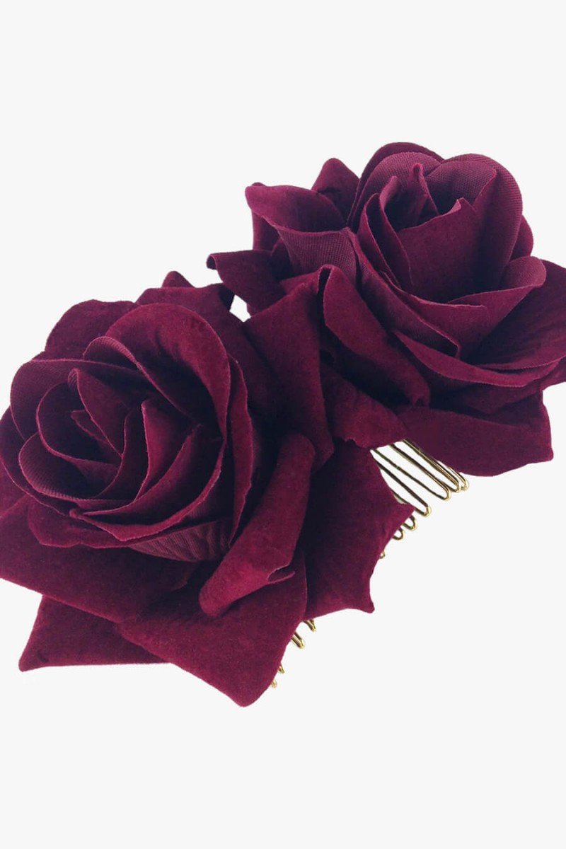 acessorios vintage marca de acessórios femininos enfeite de cabelo com flores enfeite de cabelo luxo rosa vermelha presilha