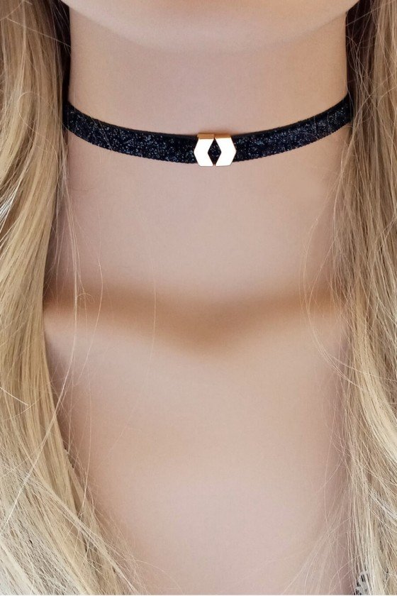 choker preta com pingente chokers sweetlucy choker brilho