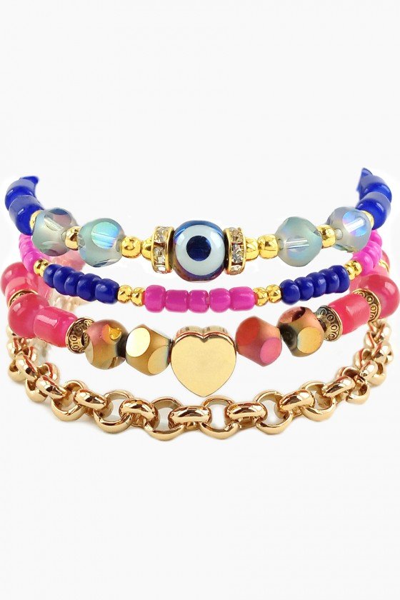 mix de pulseiras femininas kit de pulseiras femininas mix de pulseiras coloridas conjunto de pulseiras sweet lucy