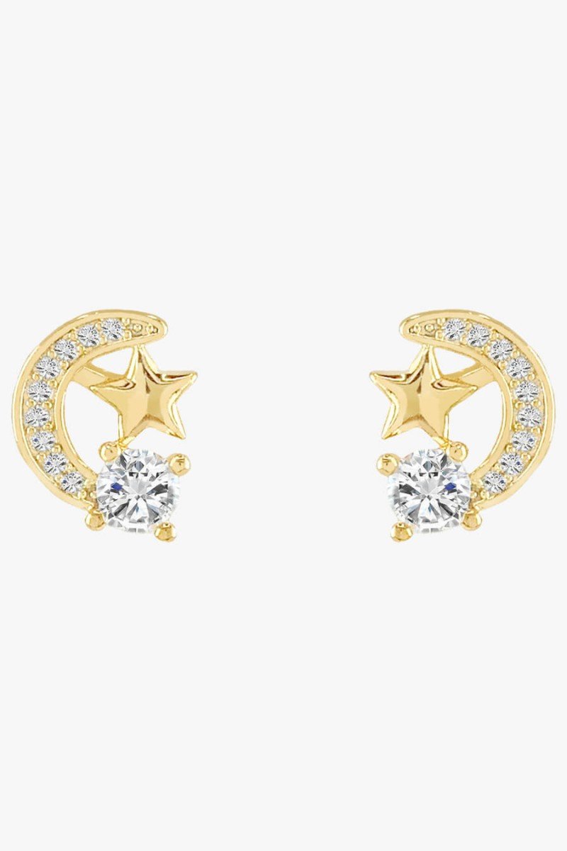 brinco lua e estrela banhado a ouro brinco semijoia sweetlucy brinco feminino delicado brinco lua e estrela banhado a ouro brinco semijoia sweetlucy brinco feminino delicado