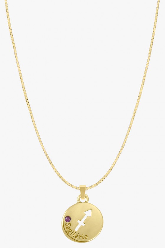 colar signo de sagitario banhado a ouro colar zodiaco sagitario colares sweet lucy