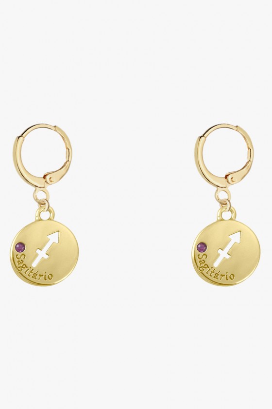brinco argolinha signo sagitario semijoias signos do zodiaco brincos sweetlucy