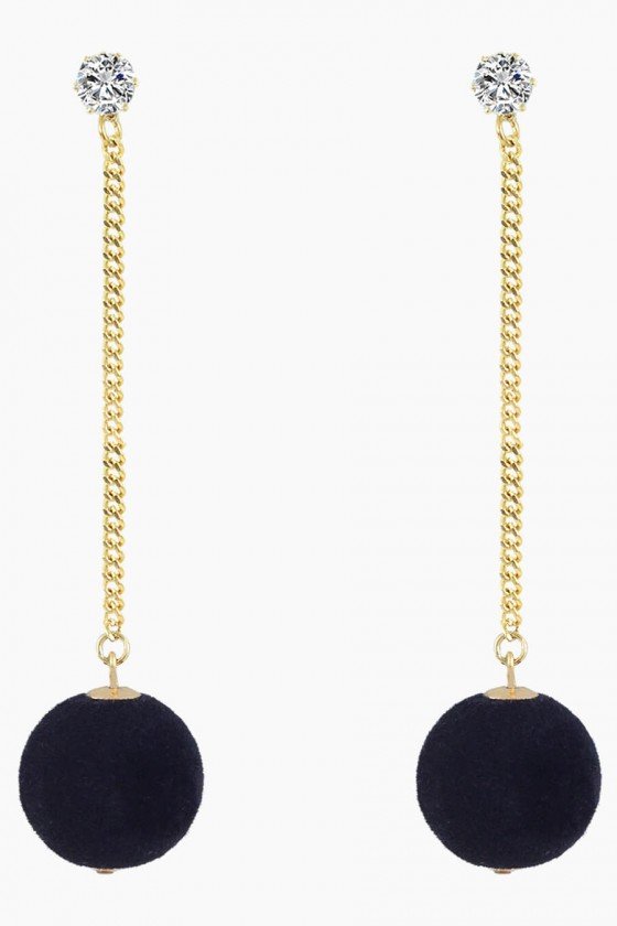 brinco longo dourado brincos longos sweet lucy brinco com bola na ponta brinco comprido