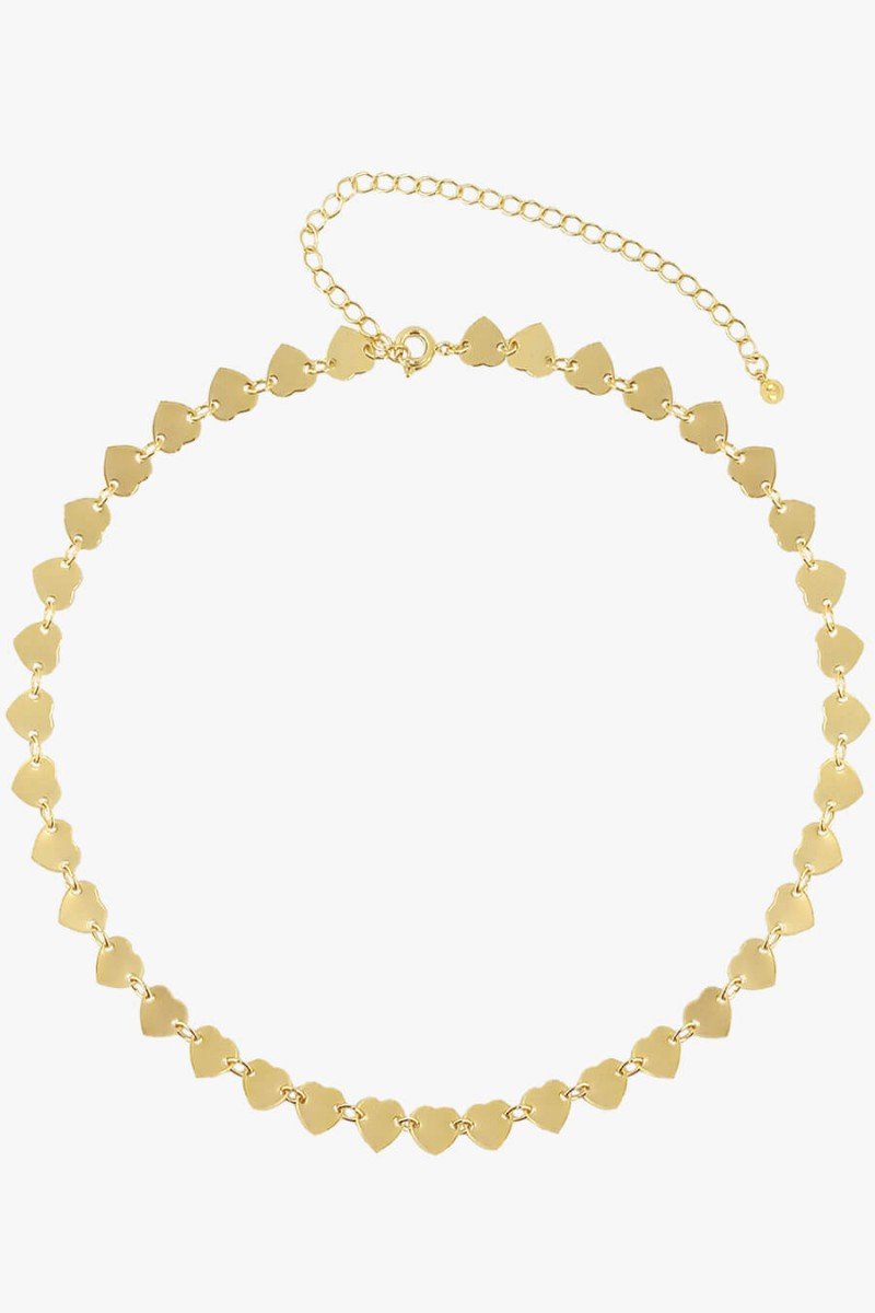 gargantilha de coração choker de coração colar curto de coração colar semijoia de coração colar curto dourado