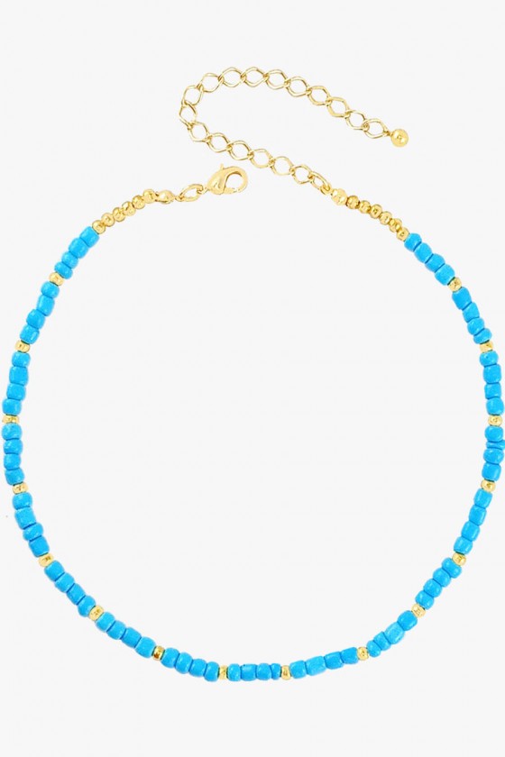 colar choker de miçanga azul colar curto sweet lucy colar feminino online