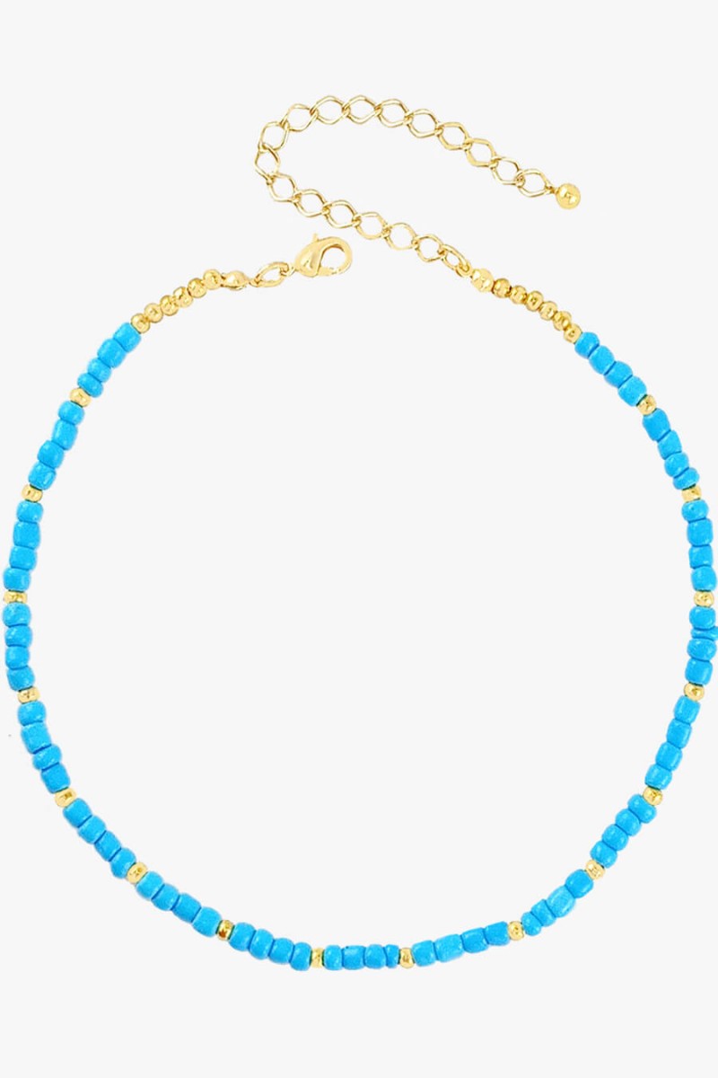 colar de miçangas chique colar curto sweet lucy colar feminino online choker colar curto colar de miçangas azul