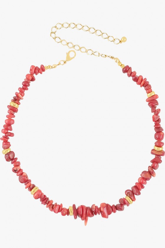 colar vermelho de pedras naturais colar de pedra natural colar feminino online sweet lucy