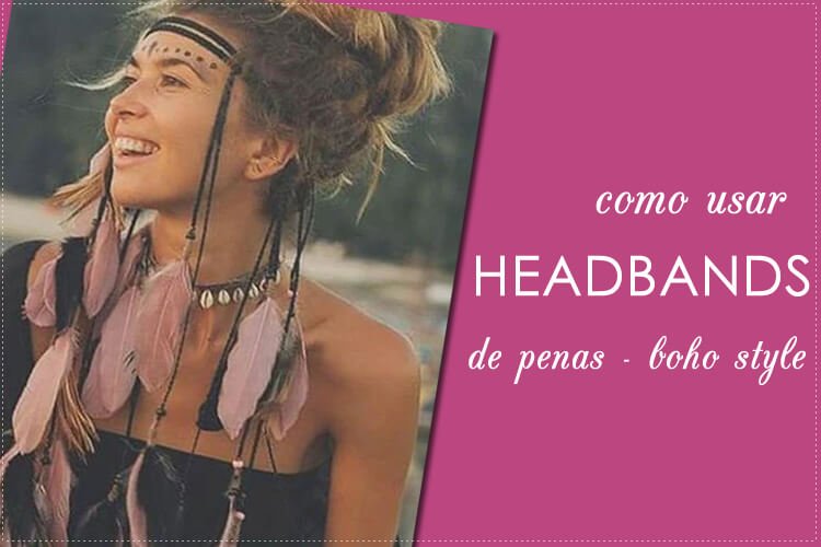 como usar headband de penas