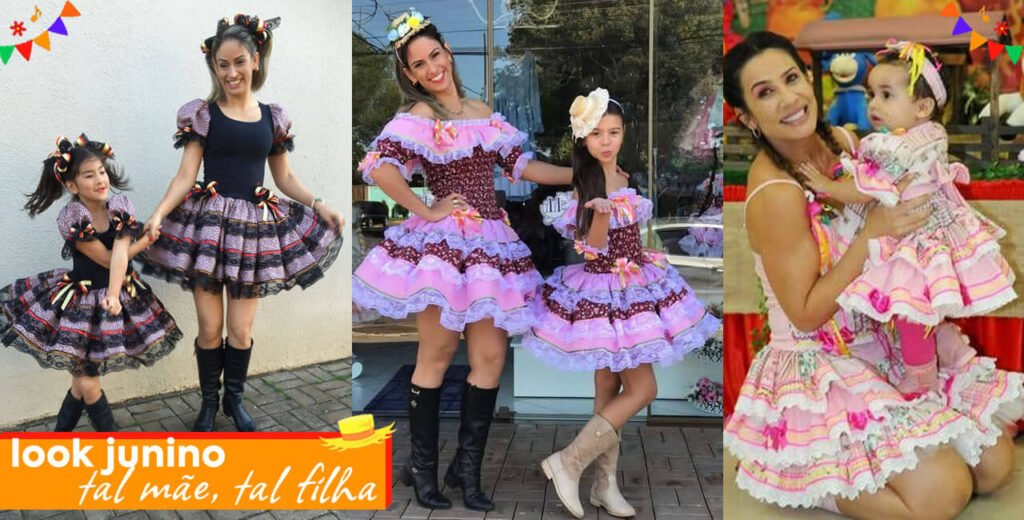 look festa junina tal mae tal filha