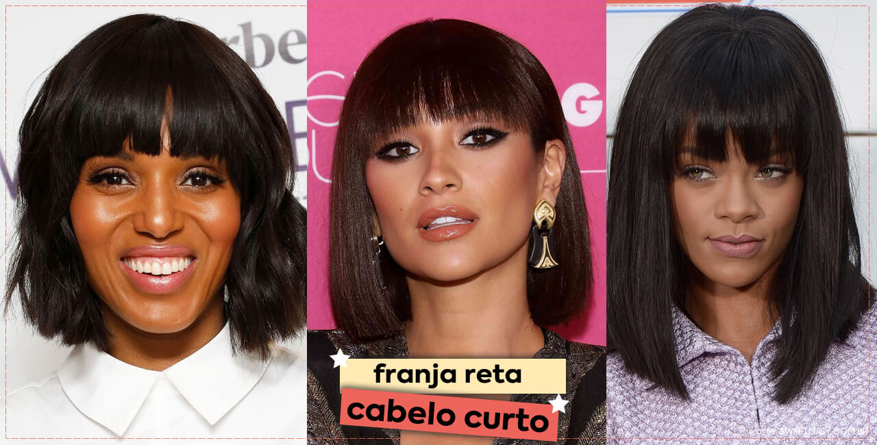 estilos de franja em cabelo curto