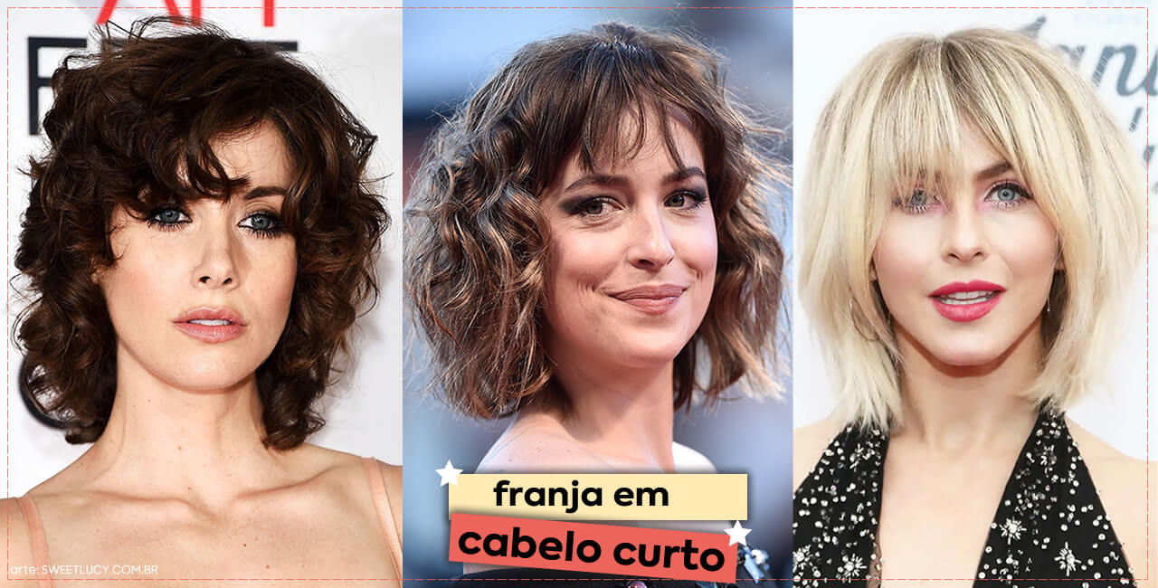 fotos tipos de franjas cabelo curto