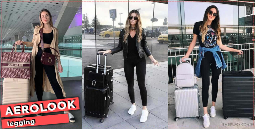 aerolook legging looks para viagem de avião internacional