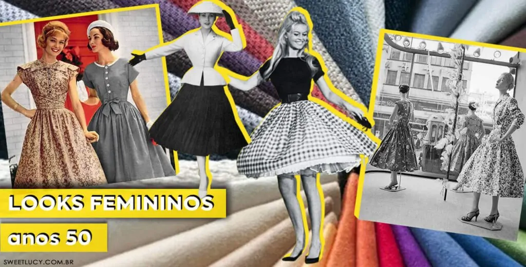 looks femininos 1950 anos 50 look anos 50