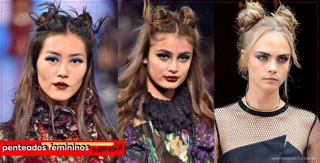 penteado mamusca dois coques coquinhos tipo de penteado para cabelo
