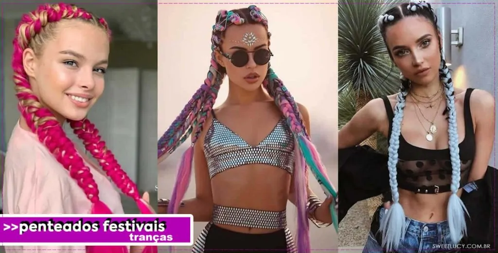 tranças boxer para festival de música